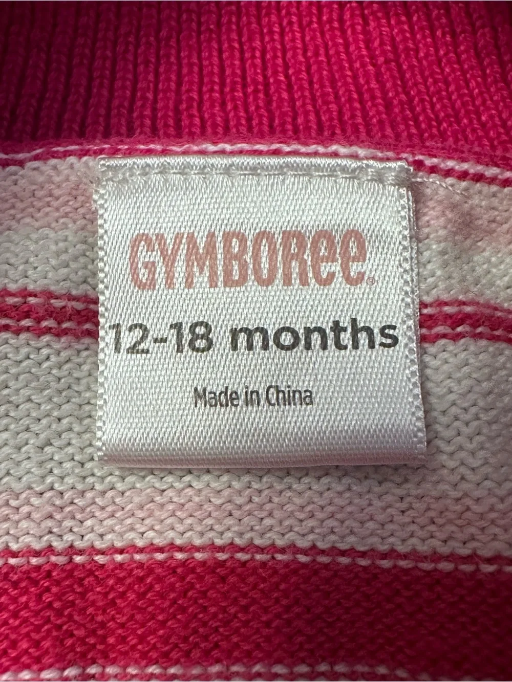 Vintage Gymboree Pink Striped Knit Sweater Romper 12-18M Penguin